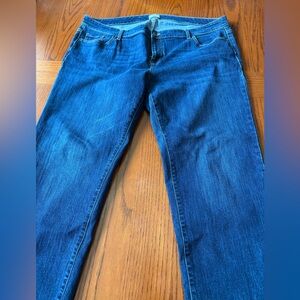 Old Navy Women's Straight Leg Jeans - Deep Blue